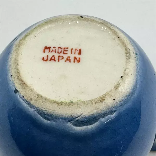 Vintage Hand Painted Blue Floral Teapot Salt or Pepper Shaker Japan