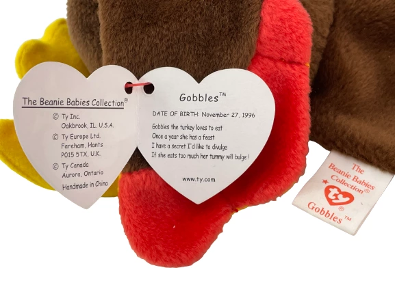 TY Beanie Baby Gobbles Turkey 1996 Plush Retired with Original Tag