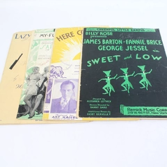 Lot Of 4 Vintage Sheet Music 1930 Here Comes The Sun Cheerful Little Earful