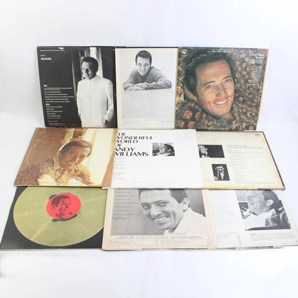 Lot of 9 VTG 12" Vinyl Record Albums Andy Williams Greatest Hits Danny Boy