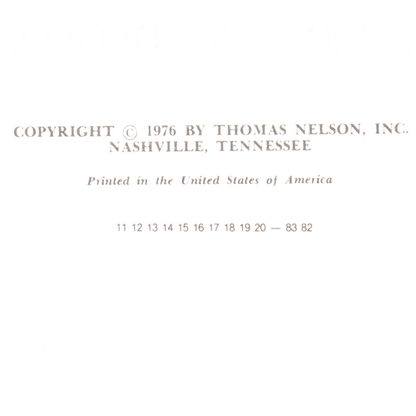 1976 KJV Giant Print Holy Bible Faith Partners Edition Thomas Nelson