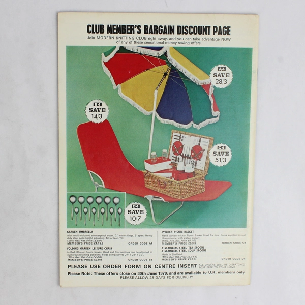 Vintage Modern Knitting Magazine Machine Knitting April 1970 20 Super Patterns