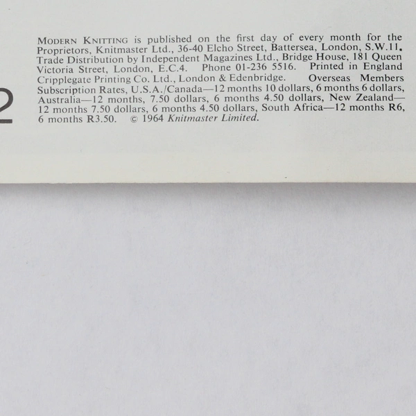 Vintage Modern Knitting Magazine Machine Knitting Sept 1971 With Tension Chart