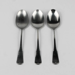 Lot of 3 Oneida Plymouth Rock Serving Spoons Stainless Flatware Replacements