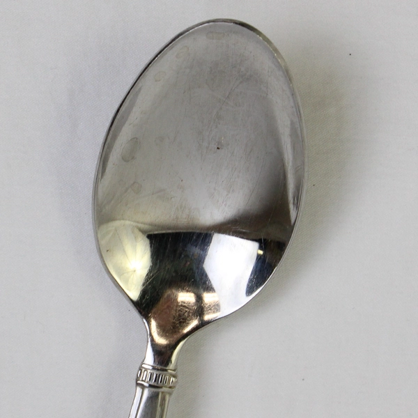 A Set of 4 Reed & Barton 18/8 Stainless Durham-Matte Oval Soup Spoons 7 Inches