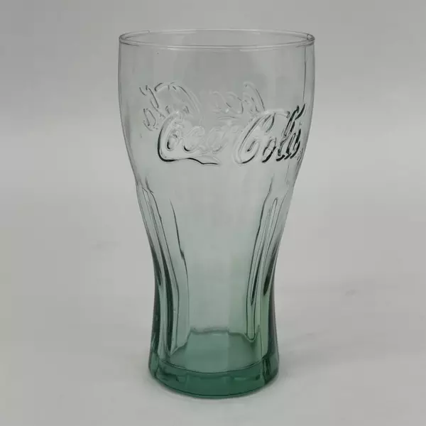 Libbey Green Tinted 16 Ounce Coca Cola Glass 6 Inch
