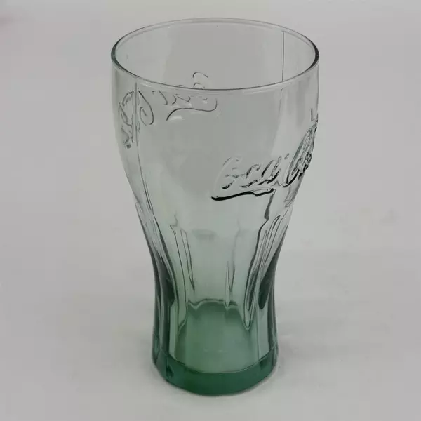Libbey Green Tinted 16 Ounce Coca Cola Glass 6 Inch