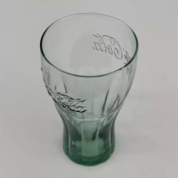 Libbey Green Tinted 16 Ounce Coca Cola Glass 6 Inch