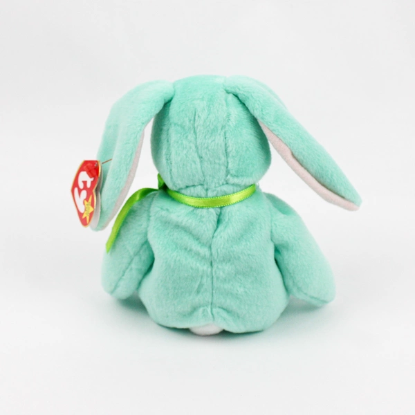 TY Beanie Babies Hippity 1996 Green Bunny With Tag Plush Doll Toy