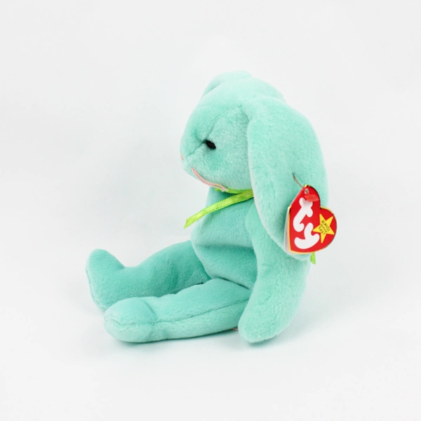 TY Beanie Babies Hippity 1996 Green Bunny With Tag Plush Doll Toy