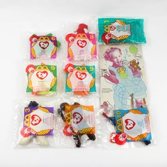 Lot Of 9: 1 McDonalds Kids Meal Bag & 8 Ty Teenie Beanie Babies 1993 Sealed