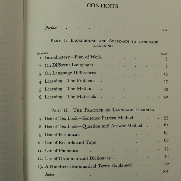 Learning a Language Alone by D.S. Parlett, 1968 Vintage Book, Good Condition