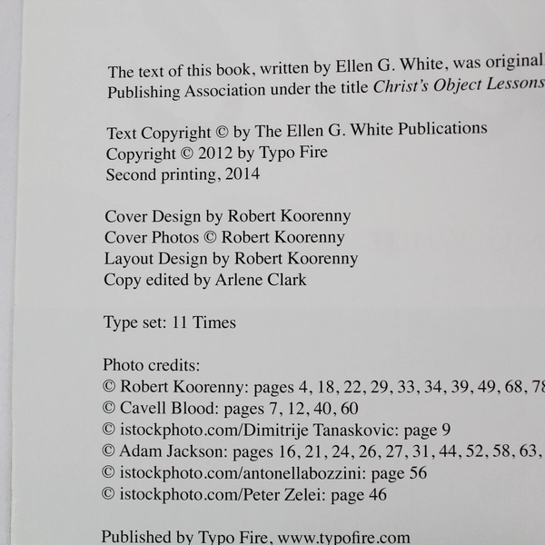 Lessons of Love by Ellen G. White - Inspiring Stories 2012 Edition