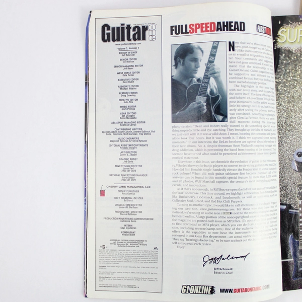 Lot Of 2 Vintage Guitar One Magazines Viva Stone Temple Pilots January 2000