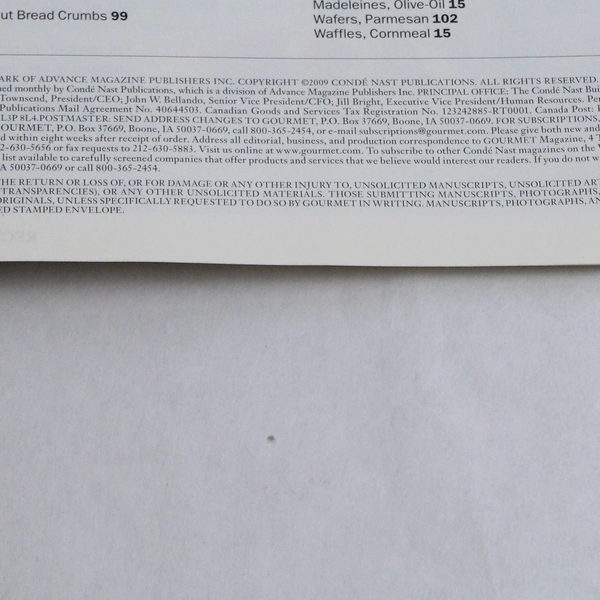 Gourmet Magazine The Magazine of Good Living August 2009 Vol 69 Issue 9