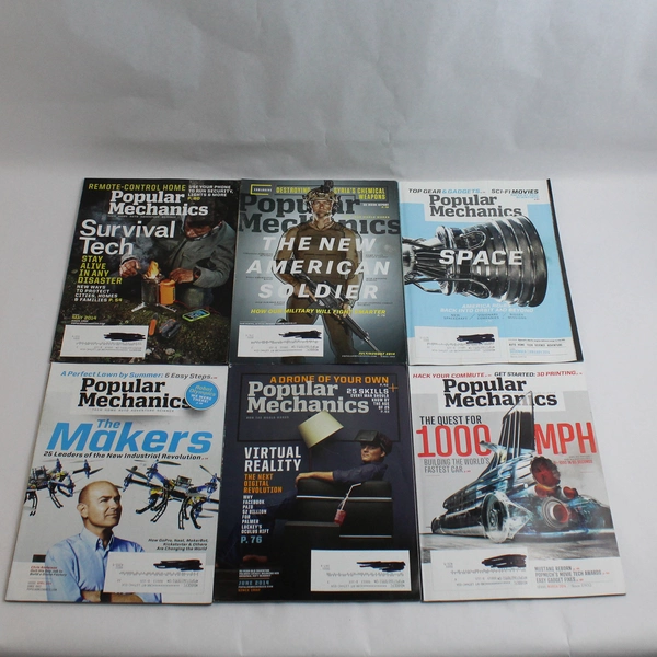 Lot Of 6 Popular Mechanics Magazine Dec/Jan March April May June July/Aug 2014