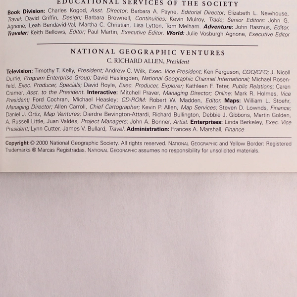 Lot of 5 Vintage 2000 National Geographic Magazine Issues 2 June Sept Oct Nov