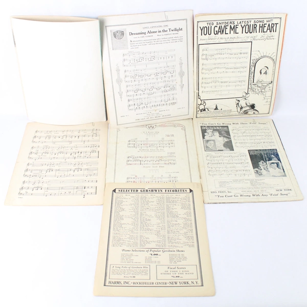 Lot Of 7 Vintage Sheet Music 1920 To 1925