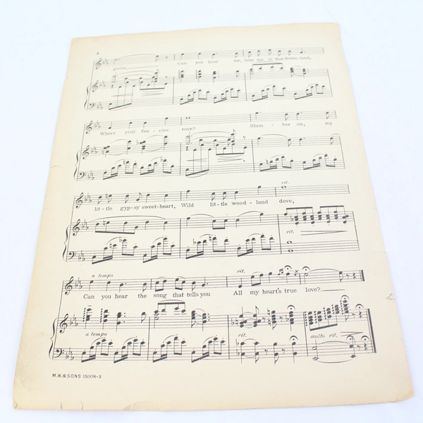 Antique Sheet Music Gypsy Love Song by Harry B. Smith Victor Herbert 1898