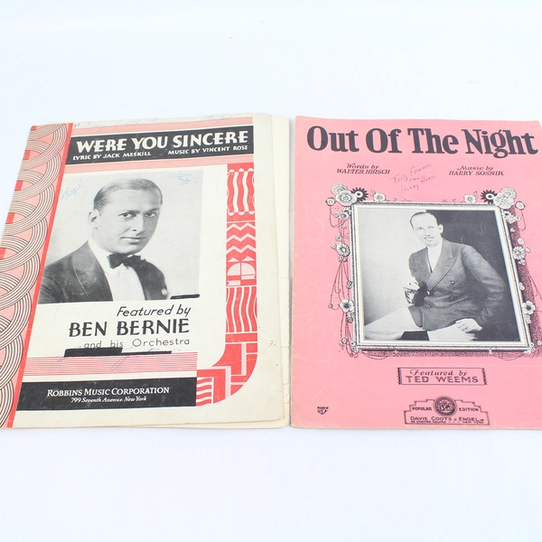 Vintage Lot Of 4 Music Sheets 1931 Were You Sincere Out Of The Night