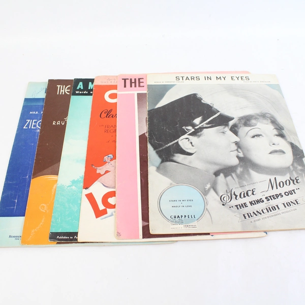 Lot Of 6 Vintage Sheet Music 1936 Stars In My Eyes The Scene Changes Gone