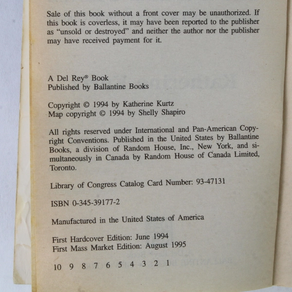 Vtg Lot of 2 Katherine Kurtz Novels Vol I III The Heirs of Saint Camber Series 