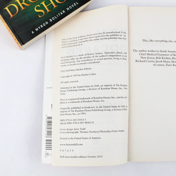 Lot of 2 Harlan Coben Novels Myron Bolitar Series Deal Breaker Drop Shot PB