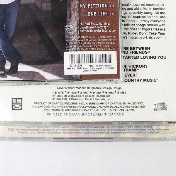 Lot of 3 Kenny Rogers CD Water and Bridges Timepiece Lucille David Foster