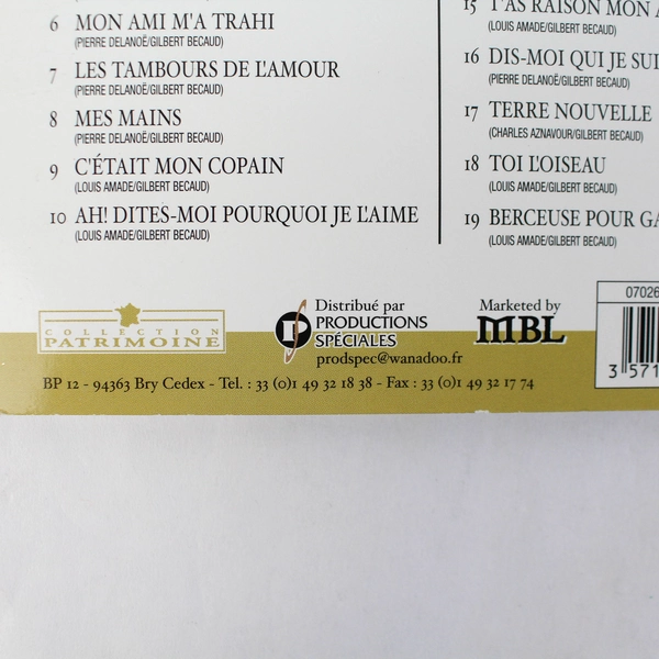 CD Gilbert Becaud: M. 100.000 Volts French Music