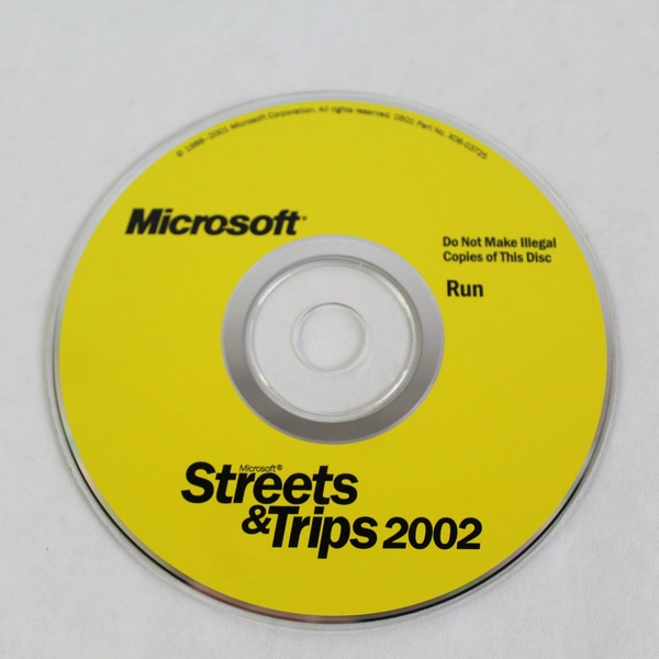 Microsoft Streets & Trips 2002 2 DISC Set Setup & Run No Jewel Case