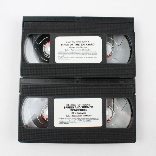 Set of 2 VHS Tape George Harrison Bird Videos with Roger Tory Peterson