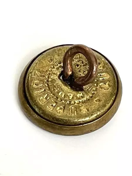 Vintage Round Superior Quality Brass Blazer Button Made In England Lion Crest