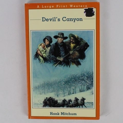 Vintage Large Print Western Devil's Canyon by Hank Mitchum 1992 Paperback