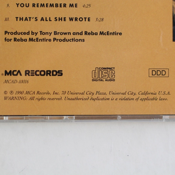 Music CD Reba McEntire Rumor Has It 1990 MCA Records
