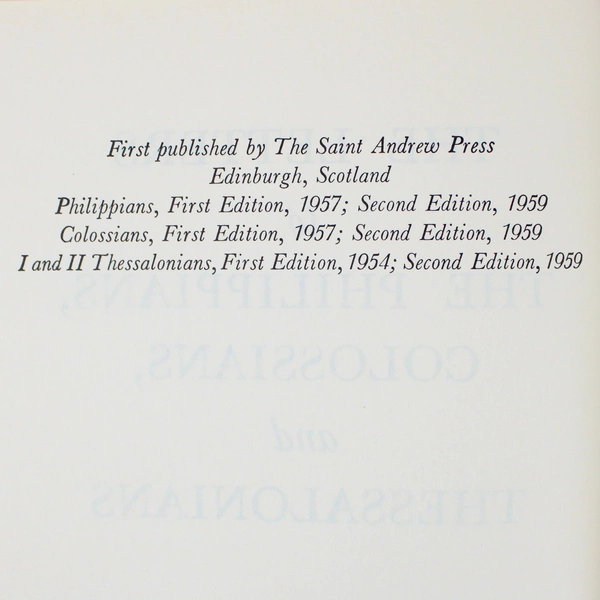 Letters To The Philippians Colossians & Thessalonians Daily Study 1959 HC DJ