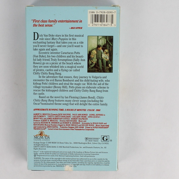 Chitty Chitty Bang Bang VHS Cassette 1989