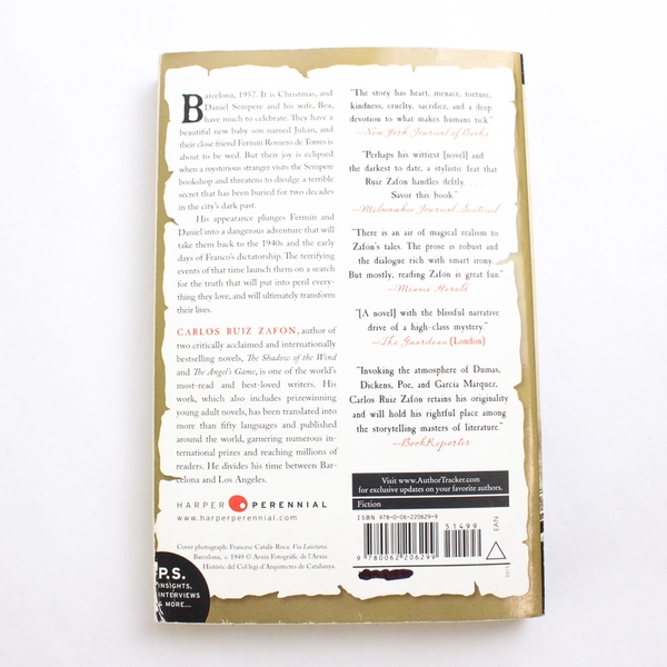 The Prisoner of Heaven Carlos Ruiz Zafon 2013 Paperback Translated From Spanish