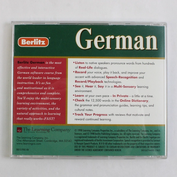 Berlitz CD-ROM German The Fast & Effective Way to All-Around Fluency 1998