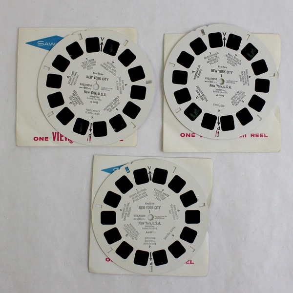 Set of 3 View-Master Sawyer's New York Reels Vintage