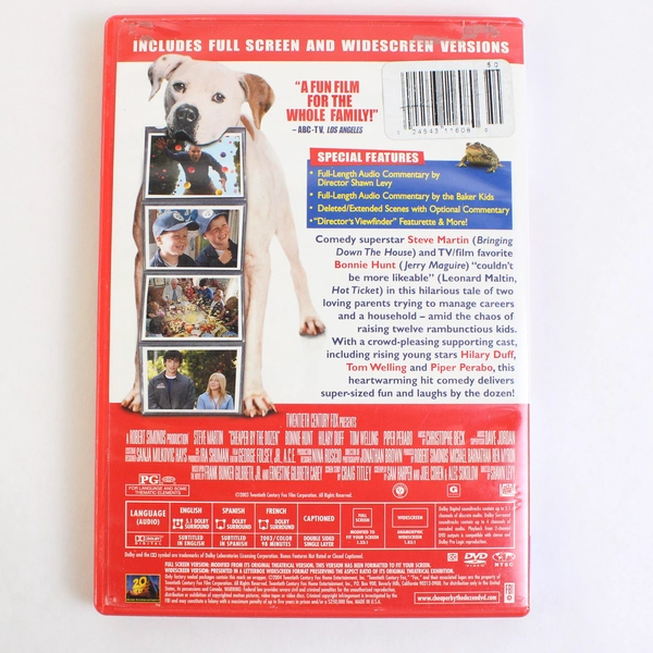 Cheaper By The Dozen Starring Steve Martin 2003 DVD Full & Widescreen Versions
