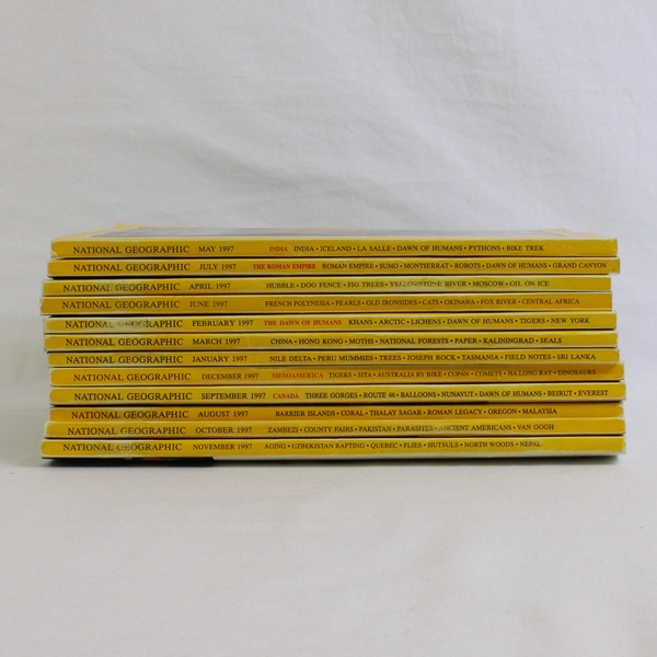 National Geographic Magazine 1997 Complete Collection Set of 12