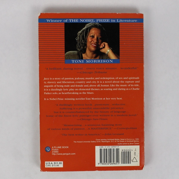 Jazz A Novel by Toni Morrison 1993 Paperback