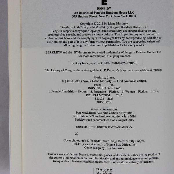 Big Little Lies By Liane Moriarty 2015 Paperback Novel