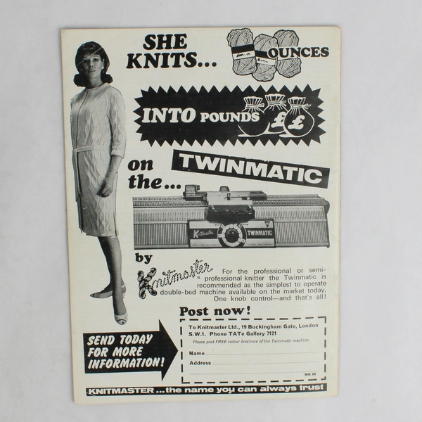 Vintage Modern Knitting Magazine Machine Knitting February 1969 Fashion-Makers