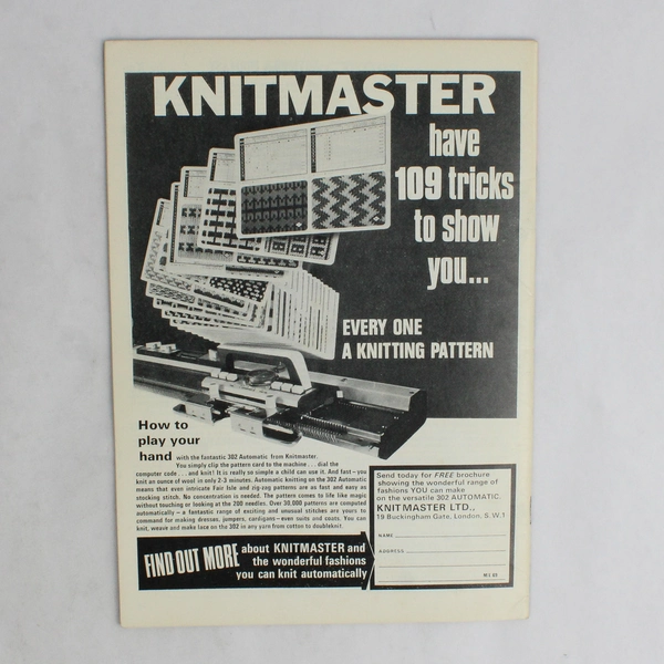 Vintage Modern Knitting Magazine Machine Knitting November 1969 Warm-up Fashions