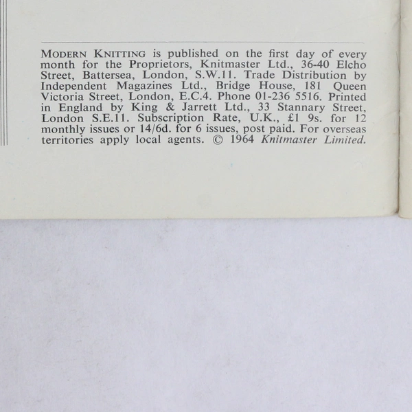 Vintage Modern Knitting Magazine Machine Knitting December 1969 Feast for X-Mas