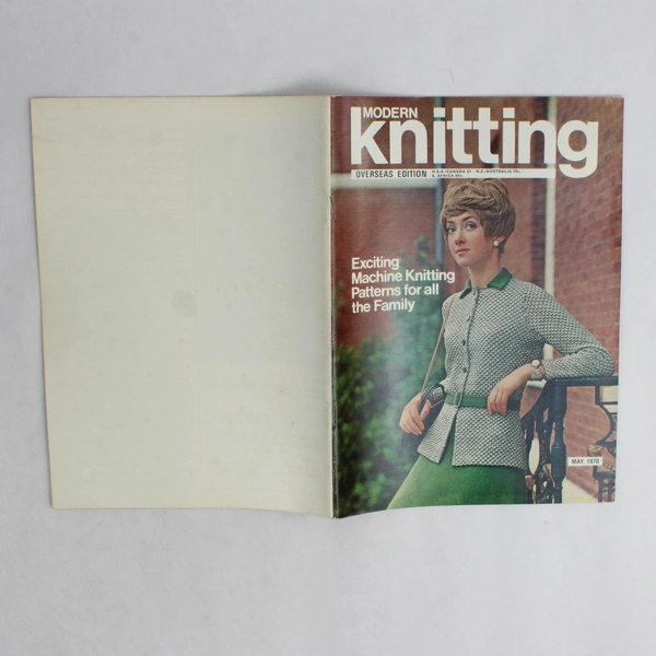Vintage Modern Knitting Magazine Machine Knitting May 1970 Patterns for Family