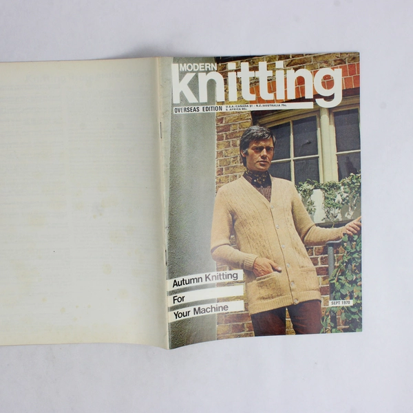 Vintage Modern Knitting Magazine Machine Knitting September 1970 Autumn Knitting