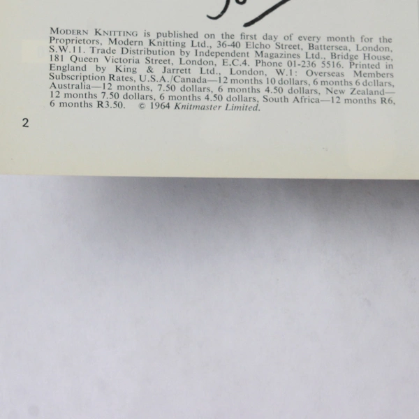 Vintage Modern Knitting Magazine Machine Knitting October 1970 Machine Knitting