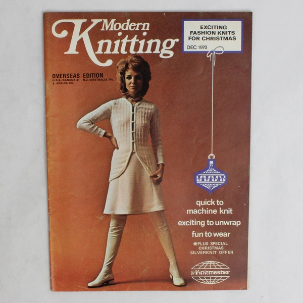 Vintage Modern Knitting Magazine Machine Knitting December 1970 Machine Knitting